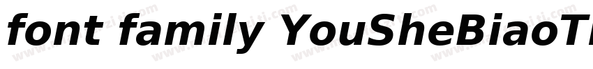 font family YouSheBiaoTiYuan字体转换